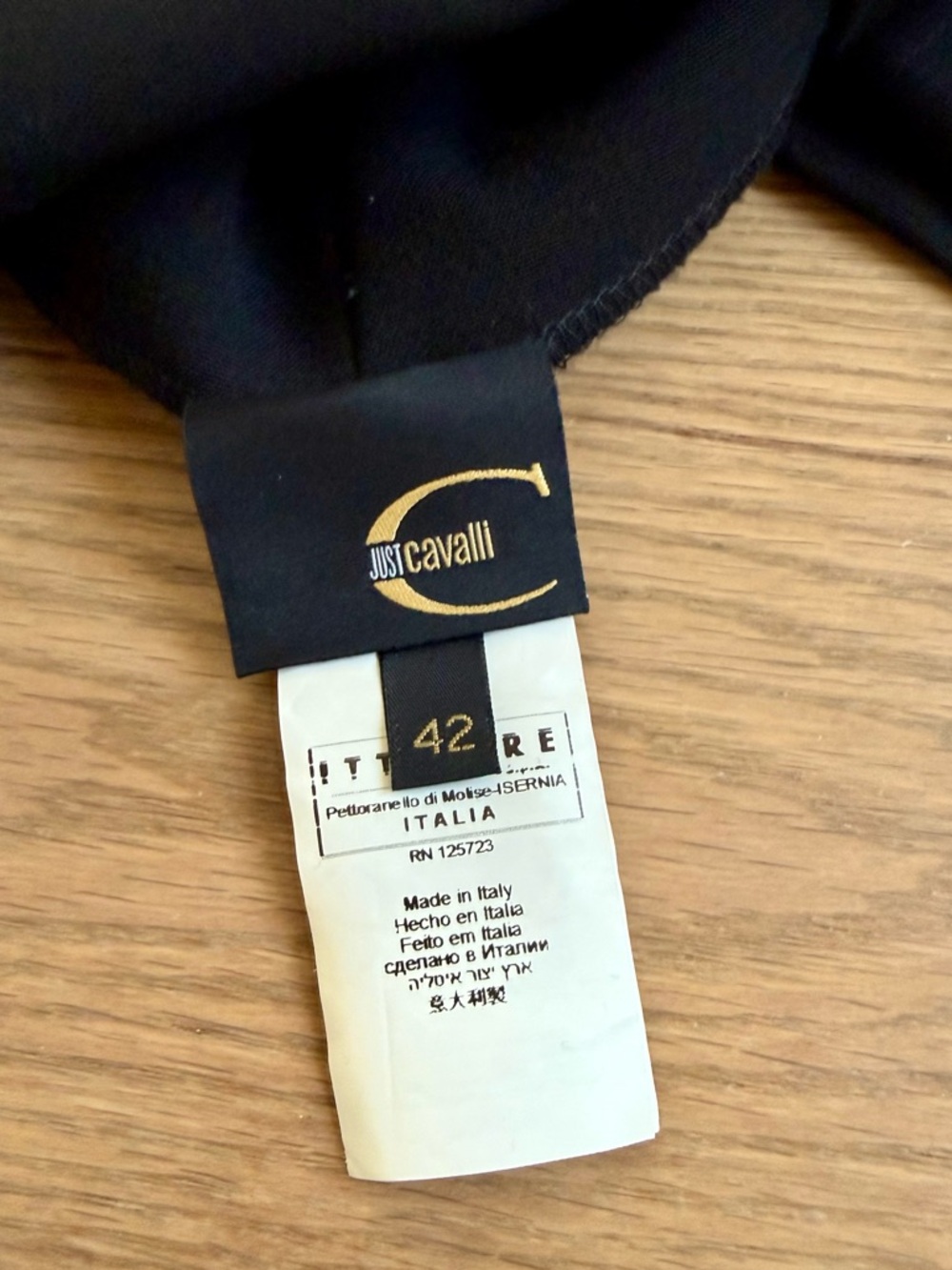 Just Cavalli Black Strappy Back Top - Picture 4 of 5